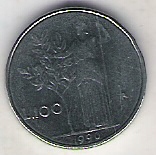 Italia 100 lira 1990 (mała)