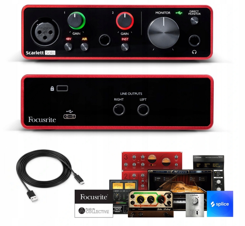 Focusrite Scarlett Solo 3 Gen POWYSTAWOWY JAK NOWY