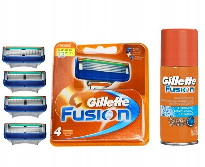 Купить ВСТАВКИ ДЛЯ ЛЕЗВИЙ GILLETTE FUSION 4 ШТ. + ГЕЛЬ: отзывы, фото, характеристики в интерне-магазине Aredi.ru