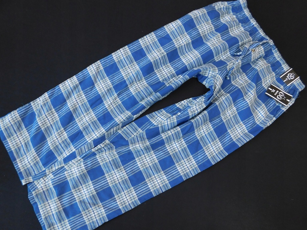 0903dw109 MALAY Spodnie piżamowe w kratę XL