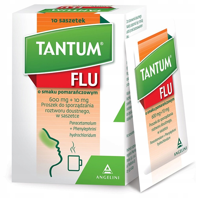 Tantum Flu paracetamol 600mg do picia pomarańcza