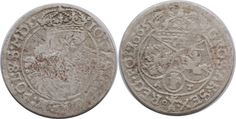 17EP. KRAKÓW JAN KAZIMIERZ SZÓSTAK 1665 AT