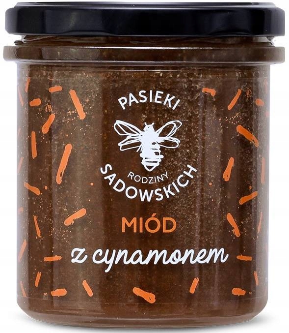 MIÓD Z CYNAMONEM 430g polski naturalny pasieka rodziny sadowskich