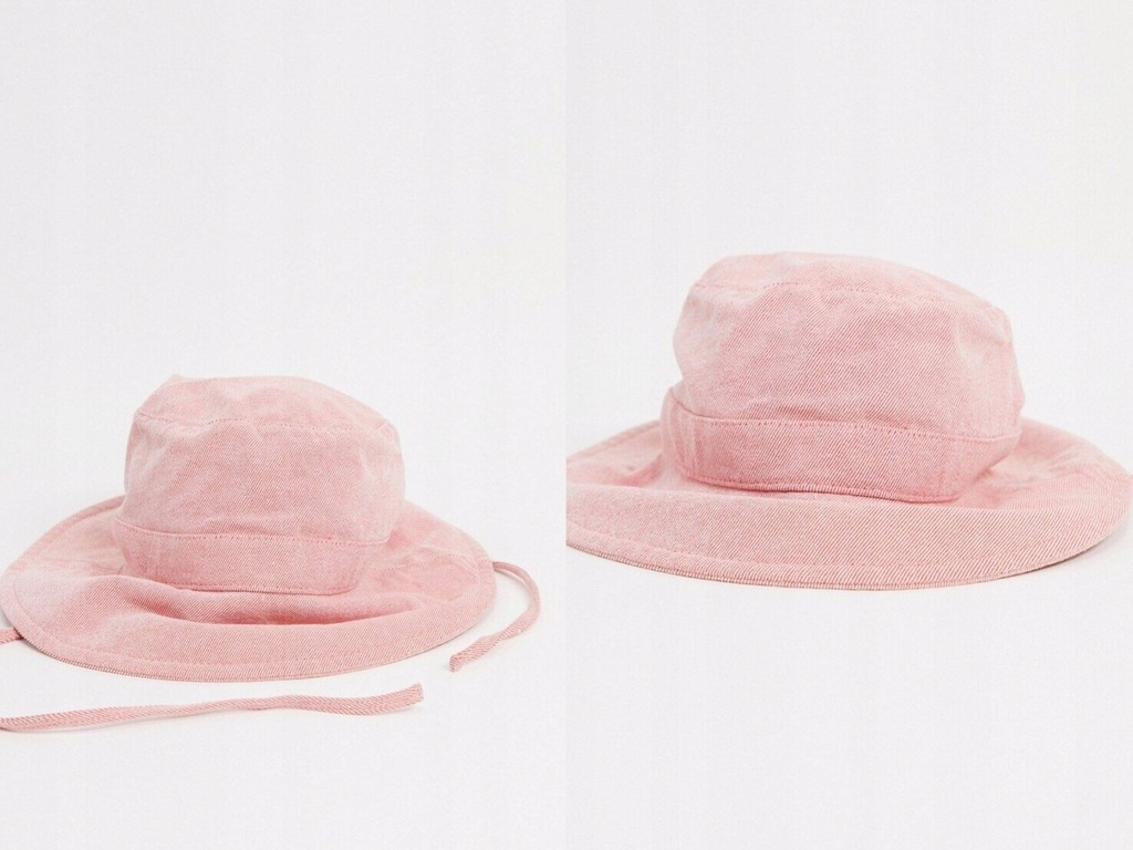 Monki Daisy Różowy kapelusz typu bucket S