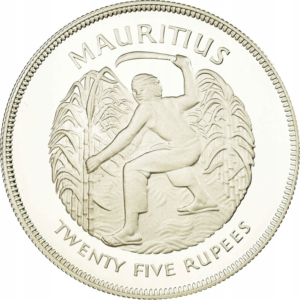 Moneta, Mauritius, 25 Rupees, 1977, Proof, MS(65-7