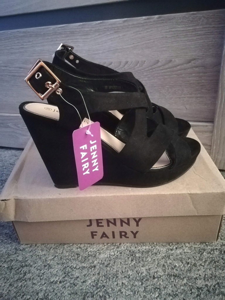 Jenny fairy r. 38 sandały na koturnie