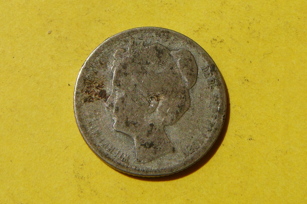 25 CENTS HOLANDIA 1904 KRÓLOWA WILHELMINA SREBRO