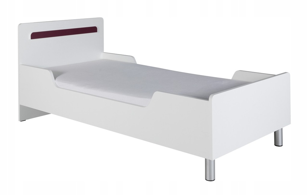 Łóżko NEMO 11 - biały / fiolet połysk + materac