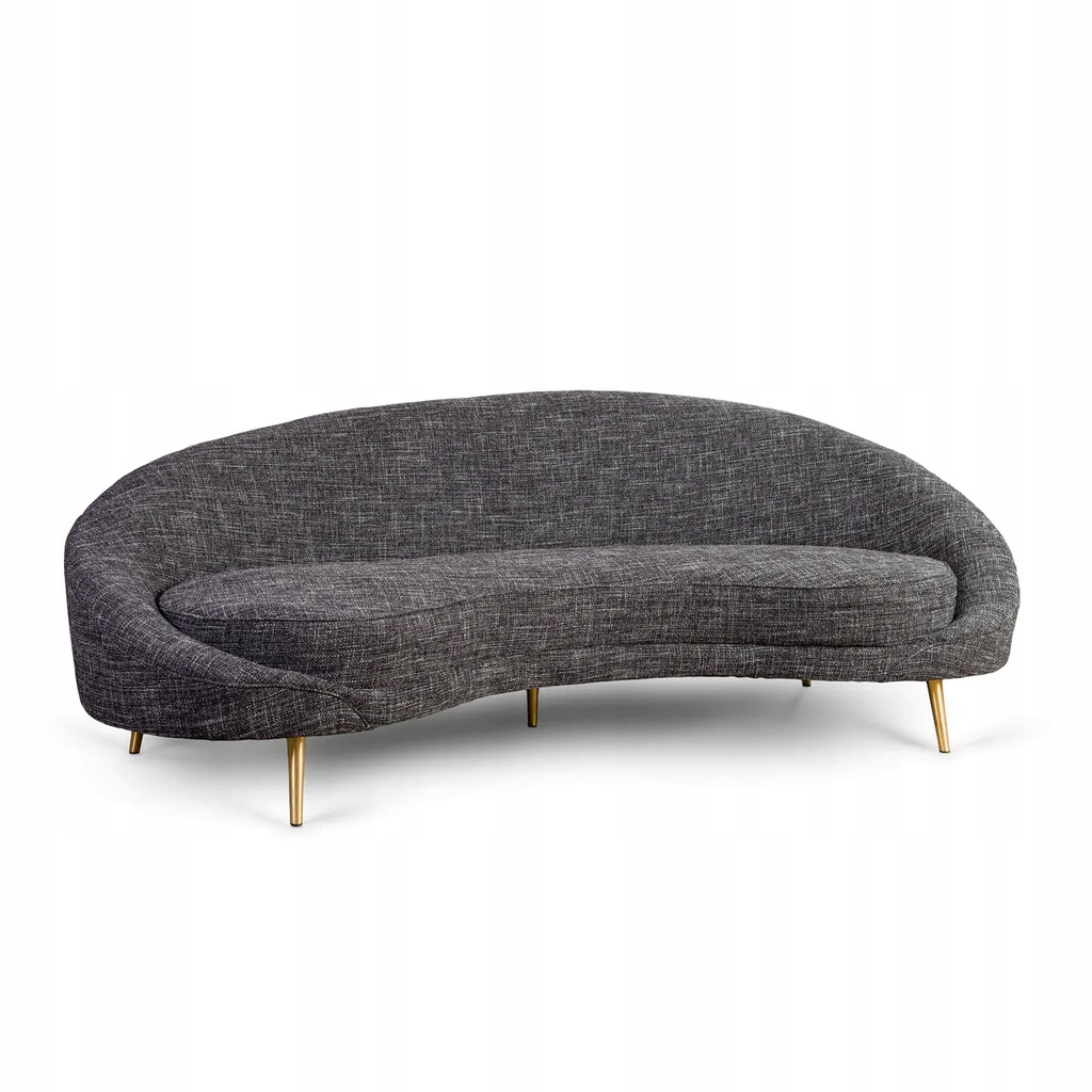 Sofa w kształcie nerki Kei - Czarna Biarritz Gilli