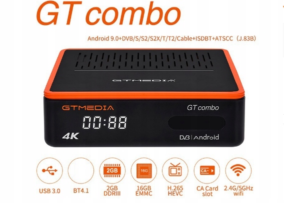 Tuner GTMedia GT Combo Android 9.0 2.4G/5G WiFi
