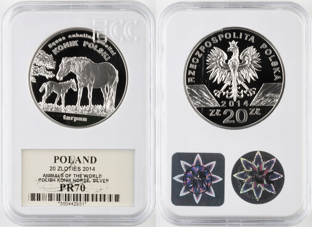 20 ZŁ 2014, KONIK POLSKI - TARPAN, AG, STAN:PR70
