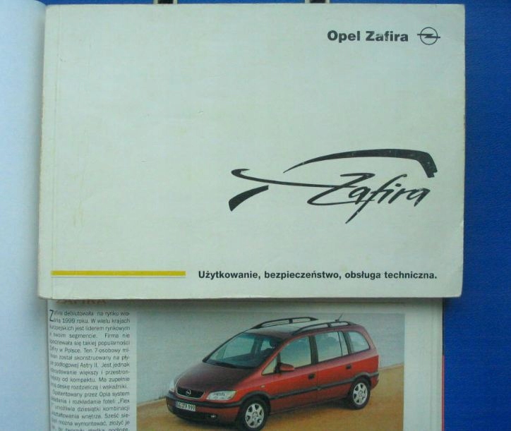 OPEL ZAFIRA A książka obsługi Opel Zafira 99-05 PL