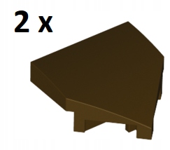 LEGO Dark Brown Klin 2x2x2/3 66956 2szt