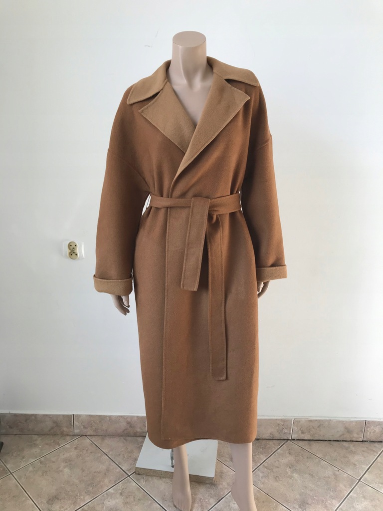 Zara płaszcz szlafrokowy hand Made wełna M 12801710237 oficjalne