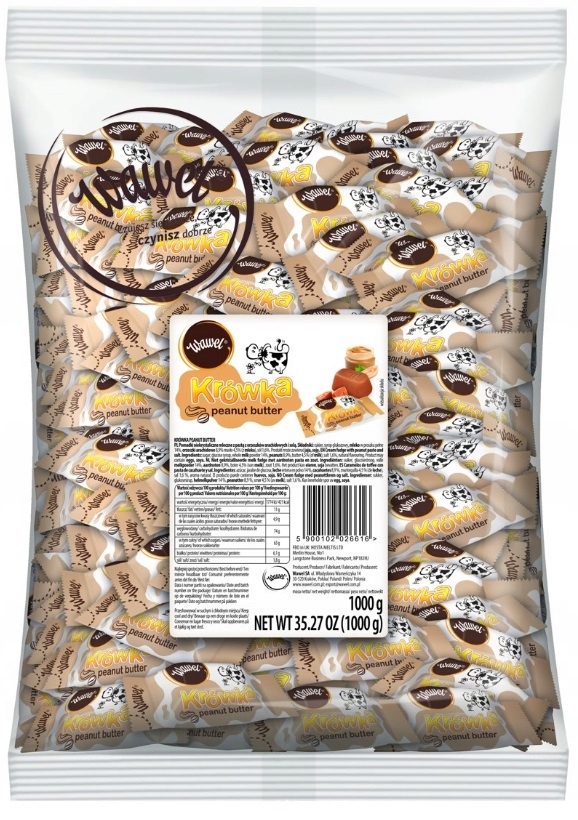 WAWEL cukierki KRÓWKA ORZECHOWA PEANUT BUTTER 1KG