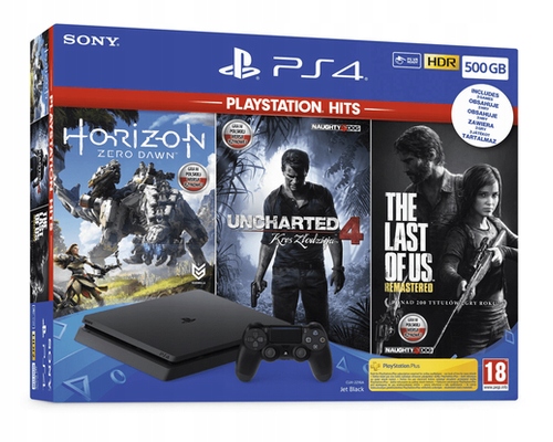 Konsola Playstation 4 slim 500gb NOWA + 3 gry PS4