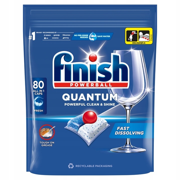 ++ Finish Powerball Quantum All-in-1 kapsułki do zmywarki 80 szt.