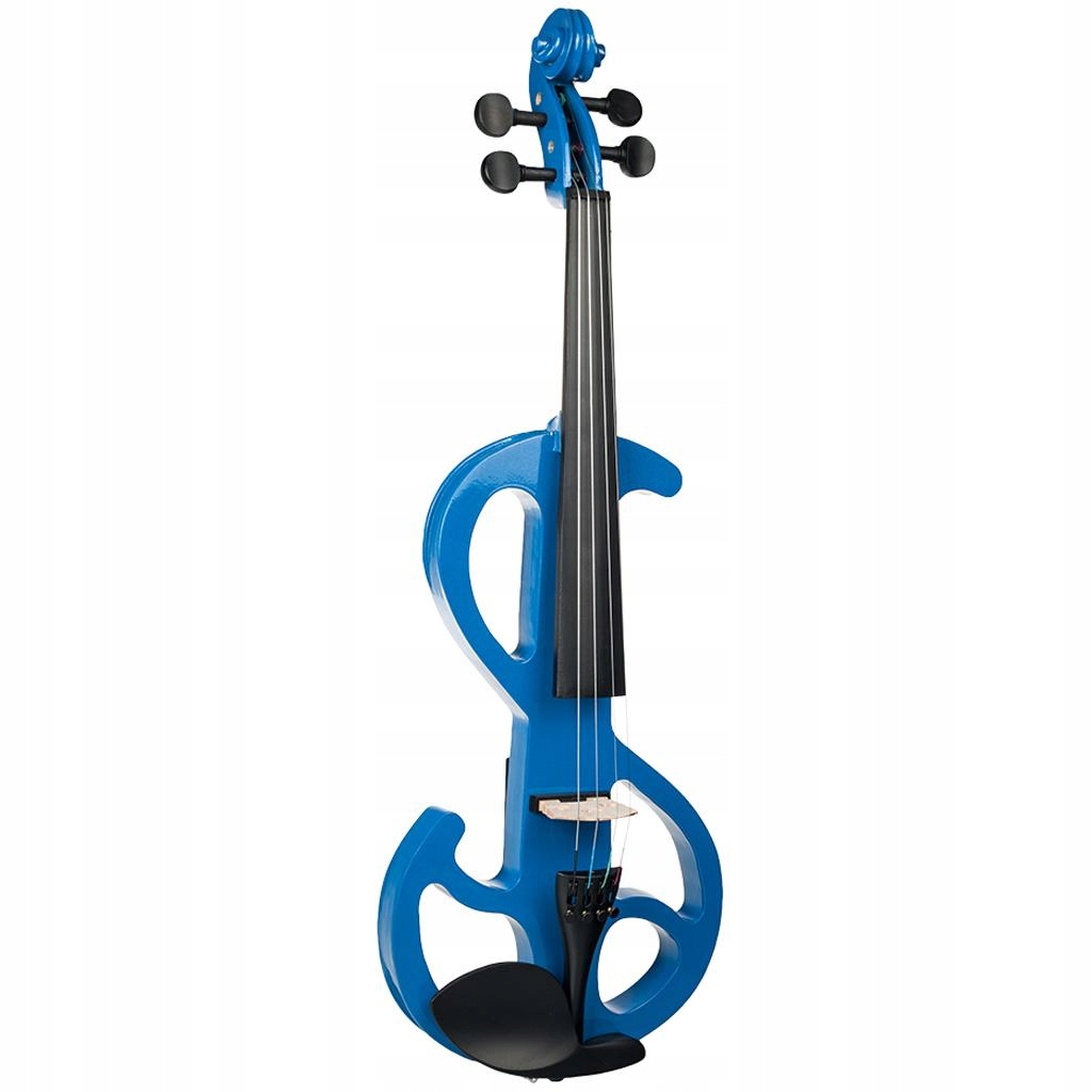 Electric Violin 4/4 Full Size Blue with Case, Bow, Audio Cable, Headphone