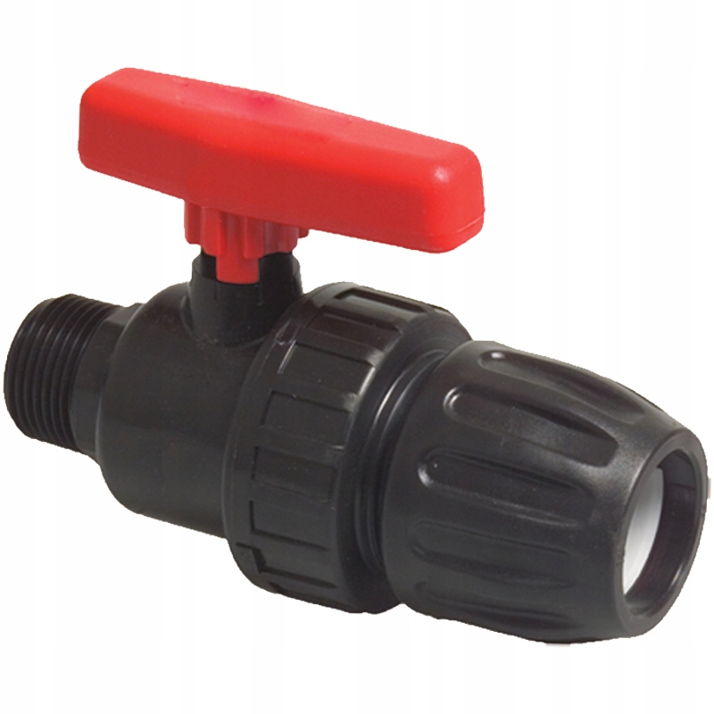 Zawór kulowy ręczny 3/4 AG x 25mm z PCV PE 10 BAR