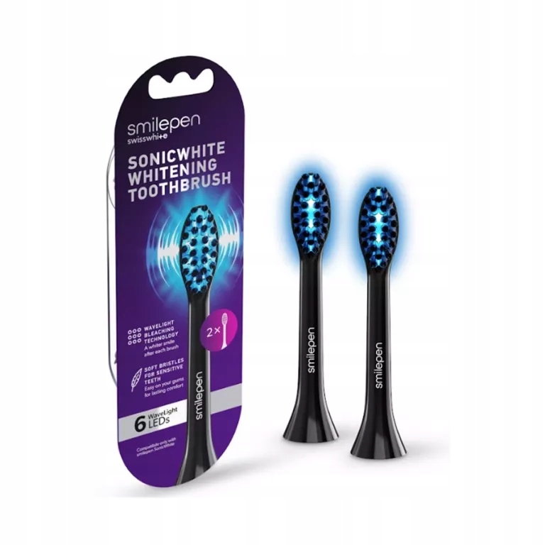 SMILEPEN SPCRB6 KONCÓWKA DO SZCZOTECZKI 2 SZT. CZARNY