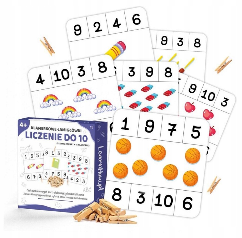 Klamerkowe zadania - Liczenie do 10