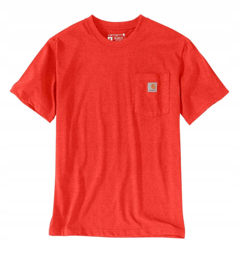 CARHARTT koszulka z kieszonką K87 pomarańczowa S