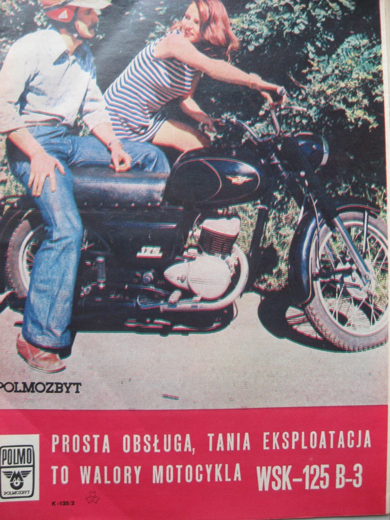 MOTOR Motocykl WSK-125 B-3 Reklama 1975