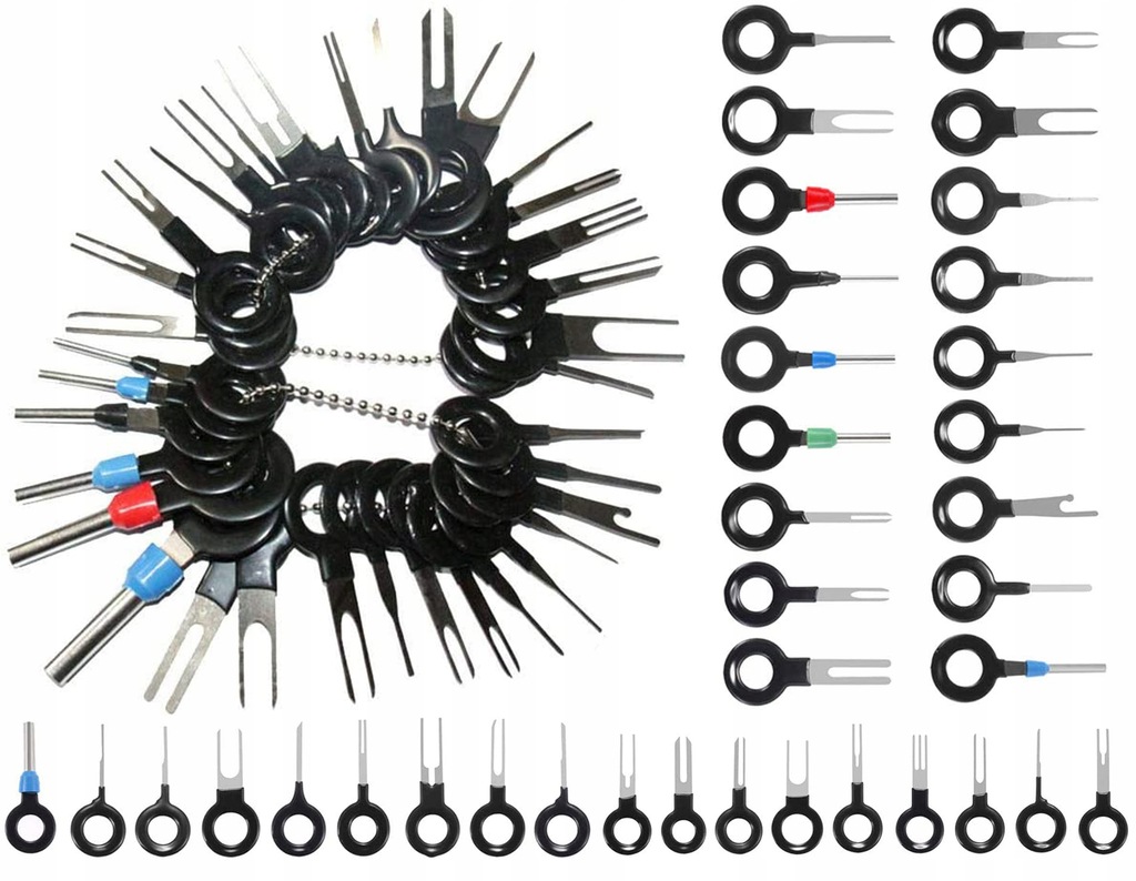 KLUCZE WYJMAKI DO PINÓW DEMONTAŻU ZESTAW 38 EL