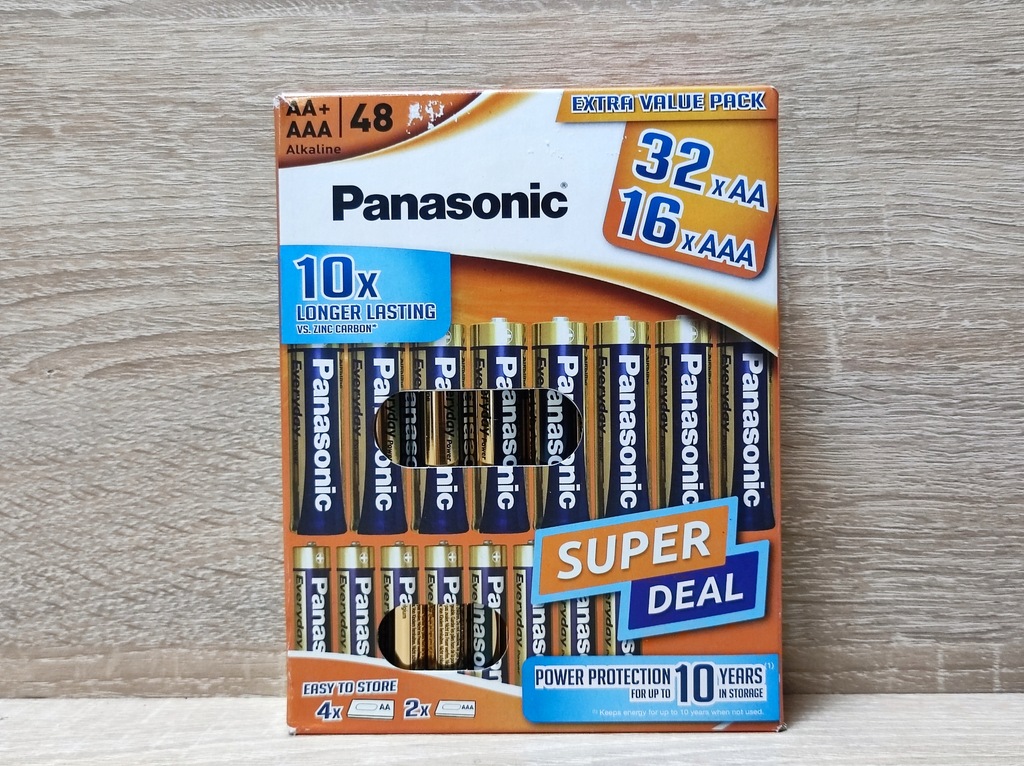 Baterie Panasonic 48szt. 32xAA 16xAAA!