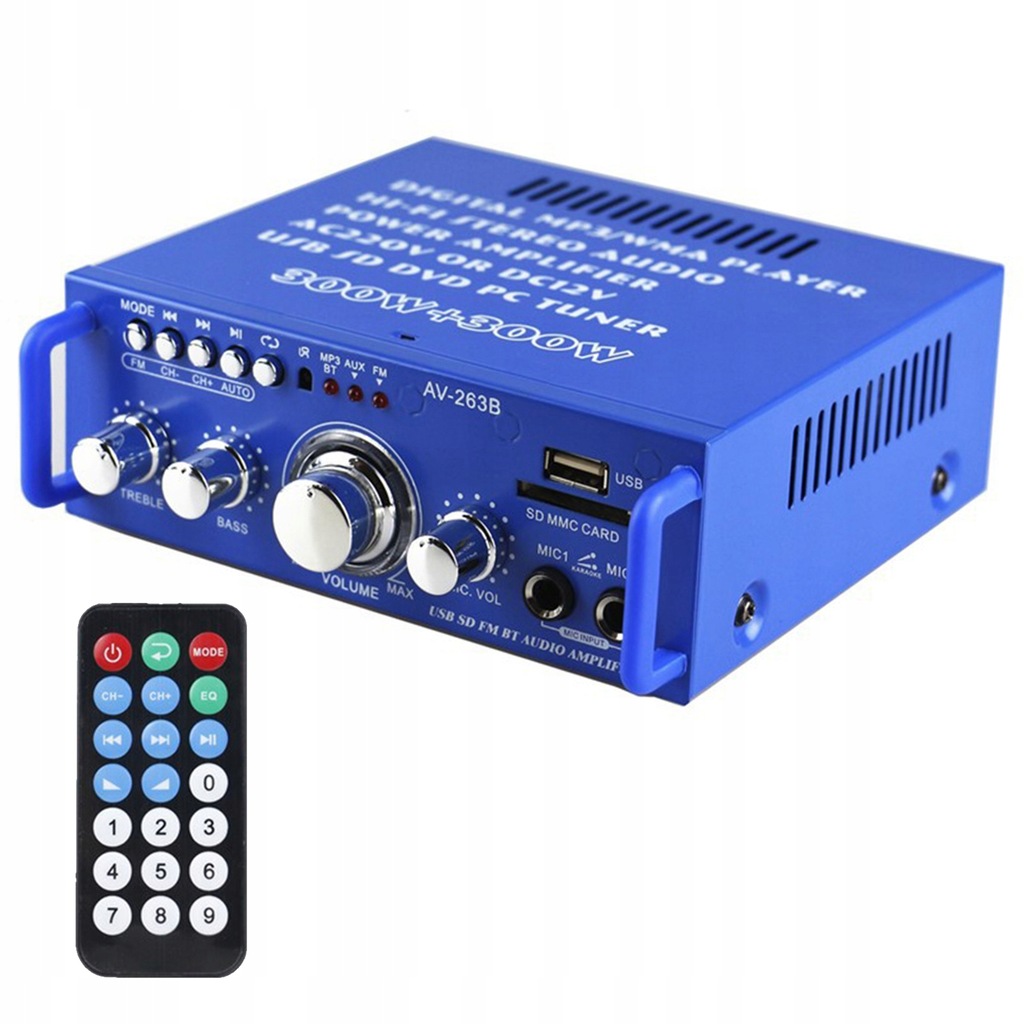 Wzmacniacz 2-kanaowy Bluetooth 5.0 Stereo Audio