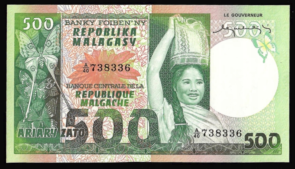 Madagaskar - 500 franków 1974 (UNC)