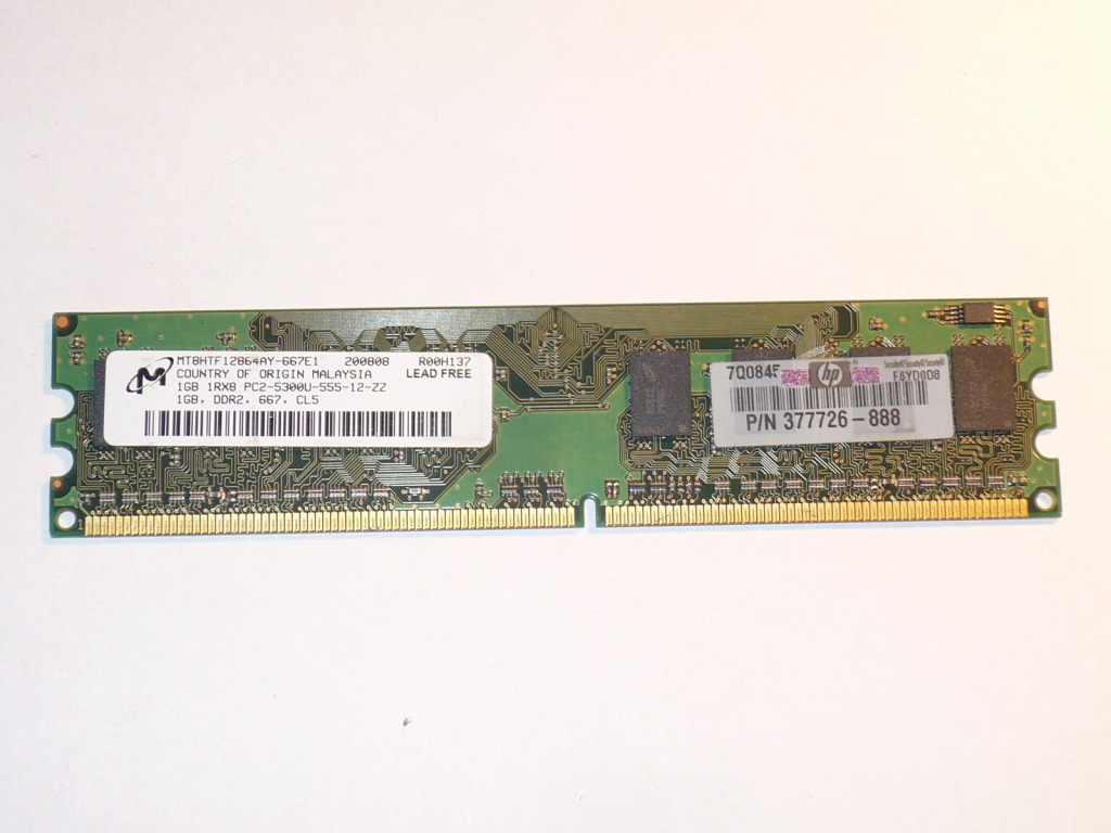 Pamięć DDR2 1Gb CL5 PC2-5300 (667MHz) HP