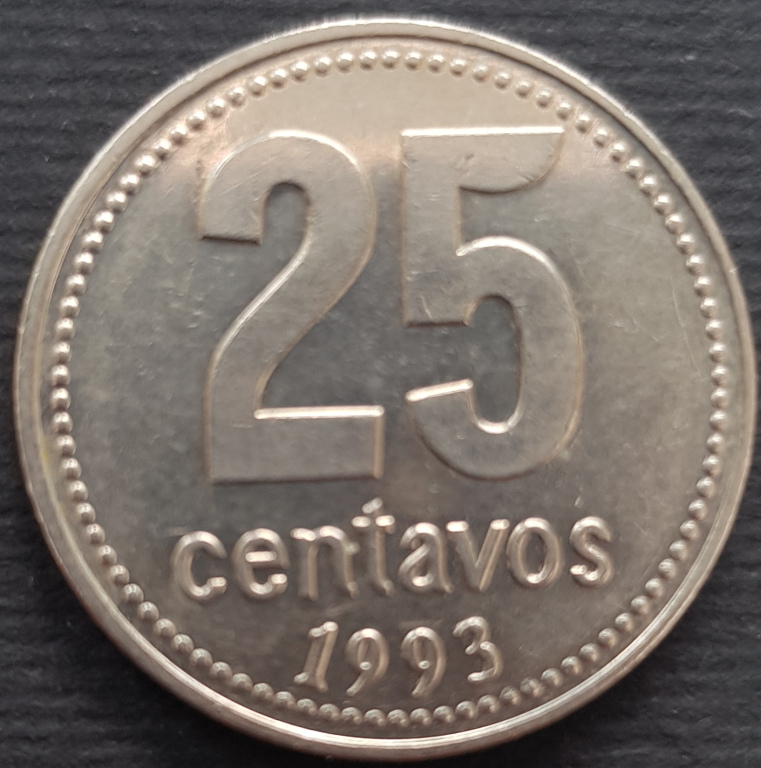 25 centavos Argentyna 1993