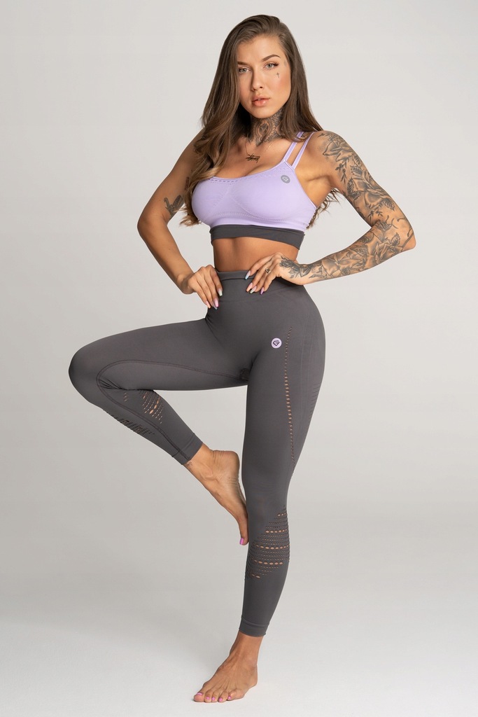 LEGINSY BEZSZWOWE SPACE GREY - Deynn x Gym Glamour