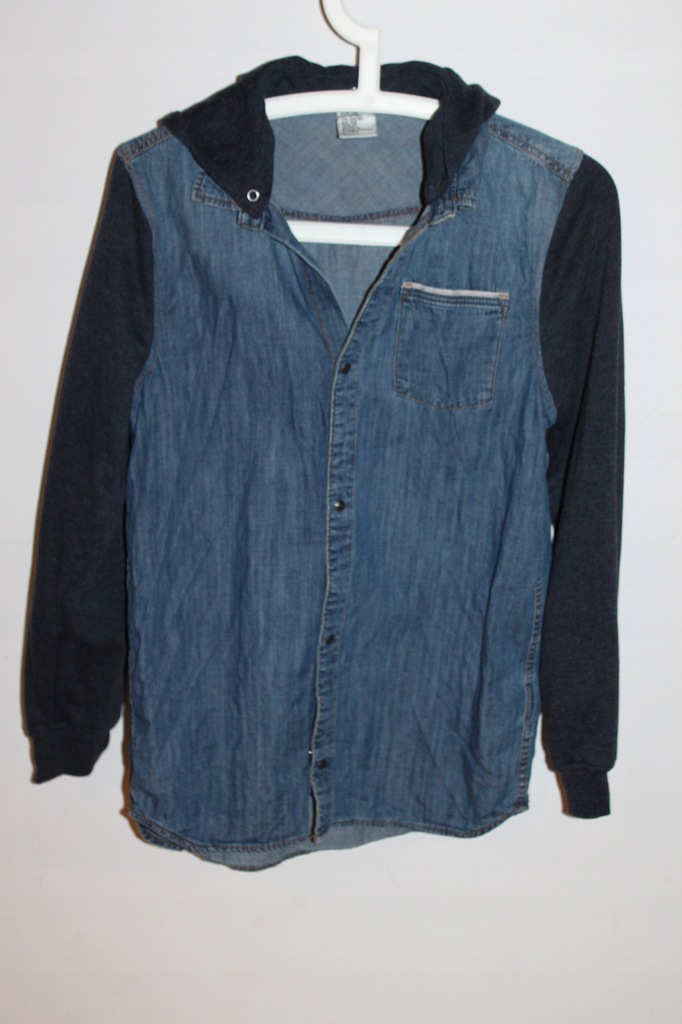 H&M koszula jeansowa z kapturem JEANS 158