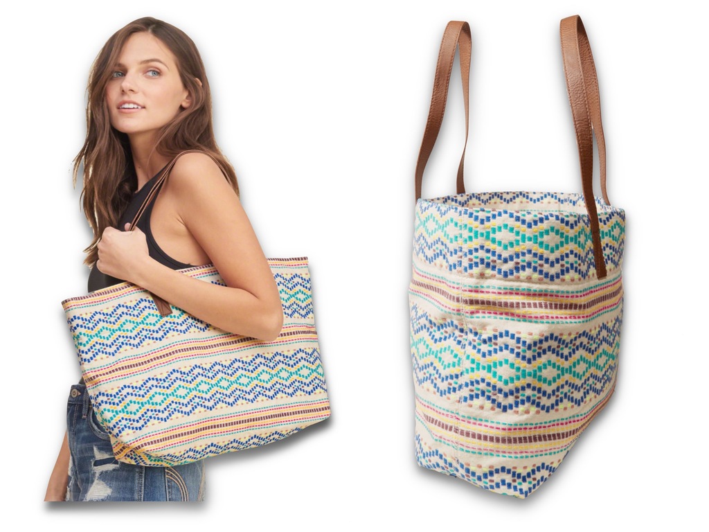 HOLLISTER Abercrombie Torebka Torba Tote Pastelowa