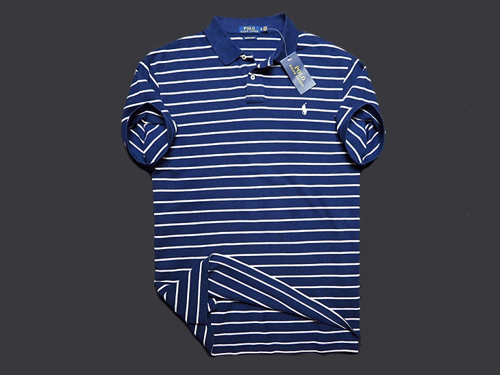 RALPH LAUREN LUXURY STRIPED NEW POLO XL / XXL