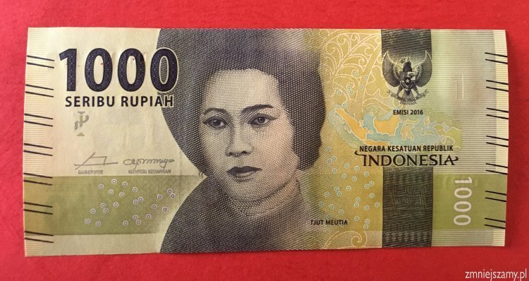 Indonesia - 1000 rupii z bankowej paczki - WOŚP
