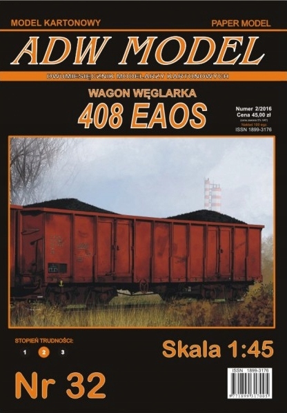 1:45 Wagon węglarka 408 EAOS ADW Model 32