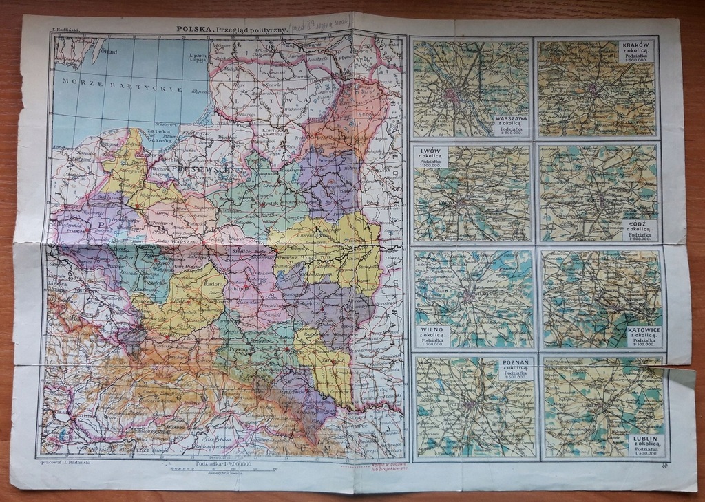 Mapa Polska przegląd polityczny przed 1939 dwustro