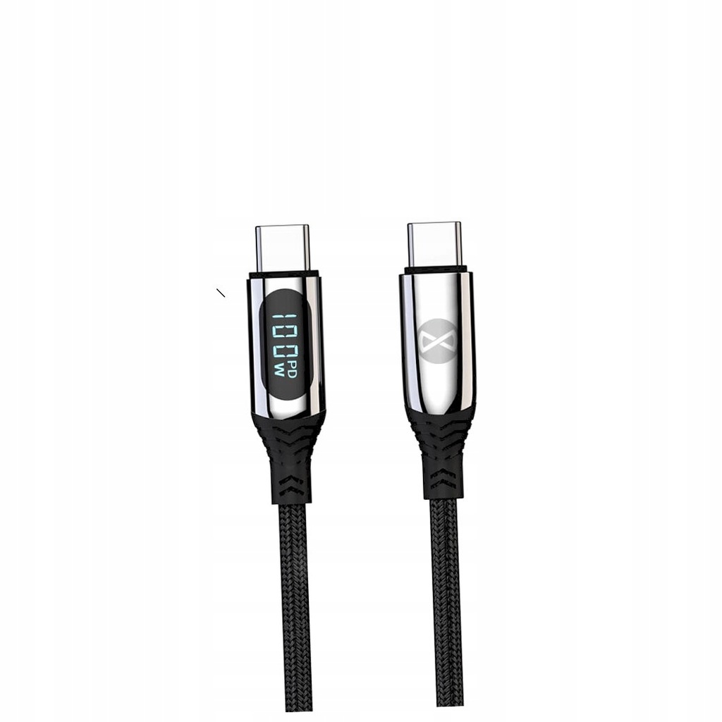 Forever kabel LCD USB-C - USB-C 1,0 m 100W czarny