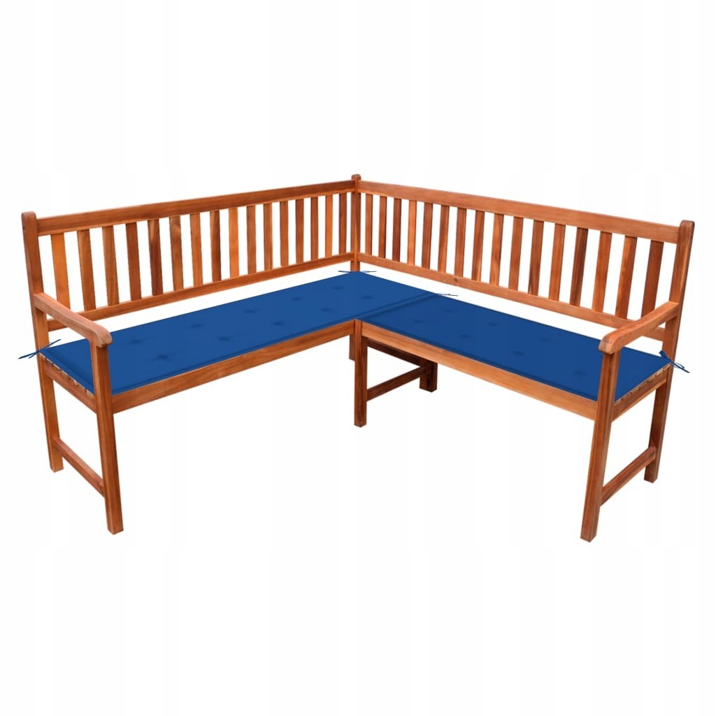 VidaXL Narożna ławka ogrodowa z poduszkami, 150 cm