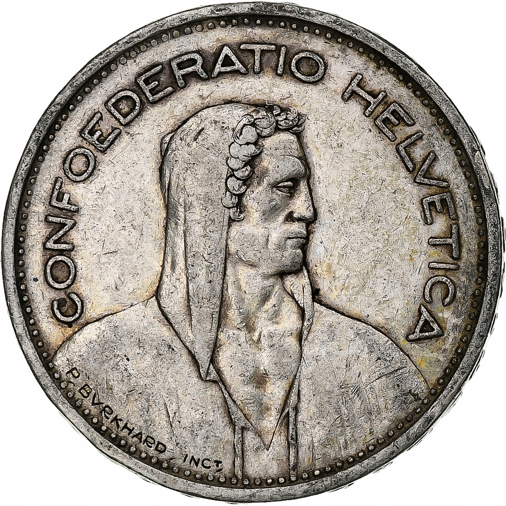 Moneta, Szwajcaria, 5 Francs, 1931, Bern, EF(40-45