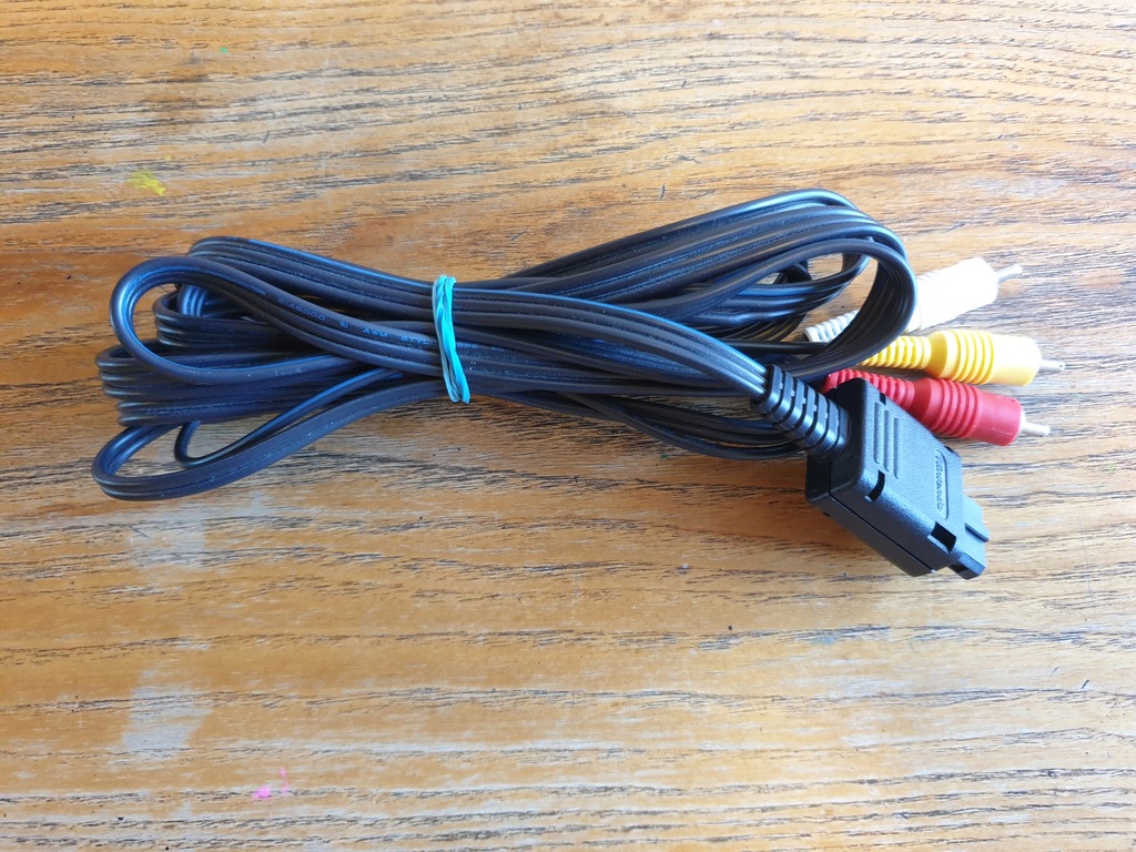 Oryginalny kabel AV Nintendo, do: SNES, N64, GameCube. Stan Kolekcjonerski!
