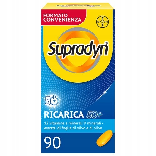 Supradyn Energia, multiwitamina dla aktywnych 50+, 90 tabletek. -BAYER