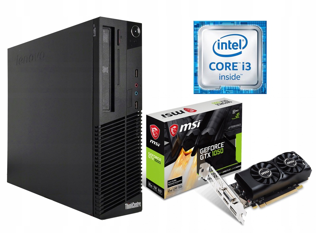 Komputer do gier Intel SSD + 1TB MSI GTX-1050 8GB