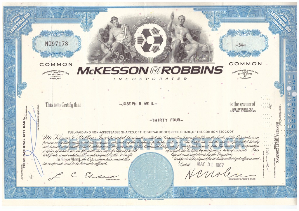 McKesson & Robbins, Inc. 1967