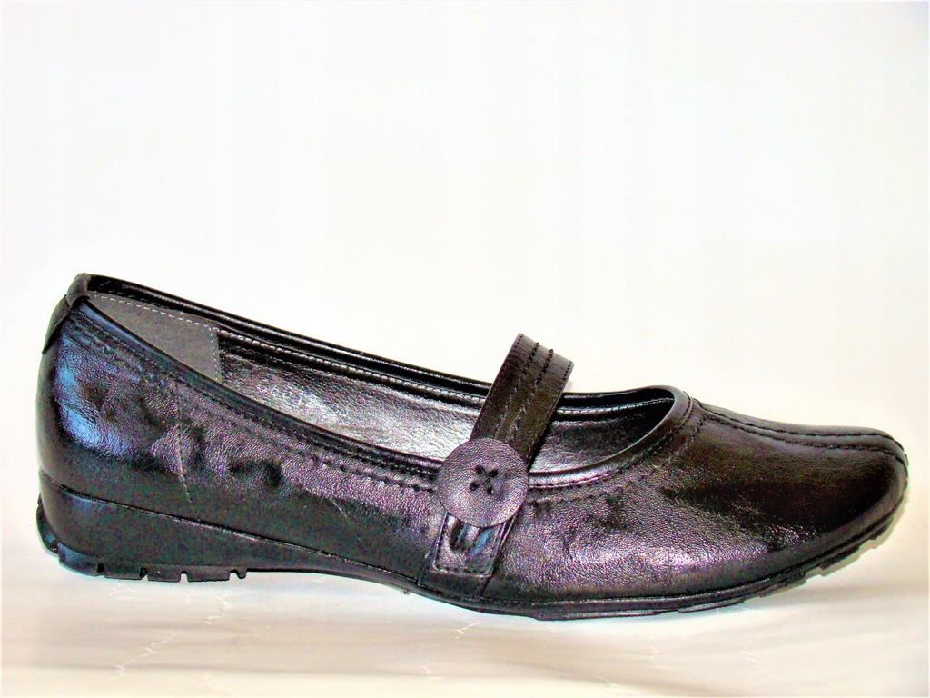 BOSHIMAO BALERINY 37 buty damskie czarne półbuty
