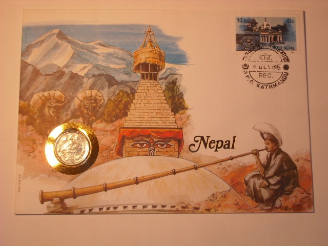Nepal-koperta numizmatyczna 1986