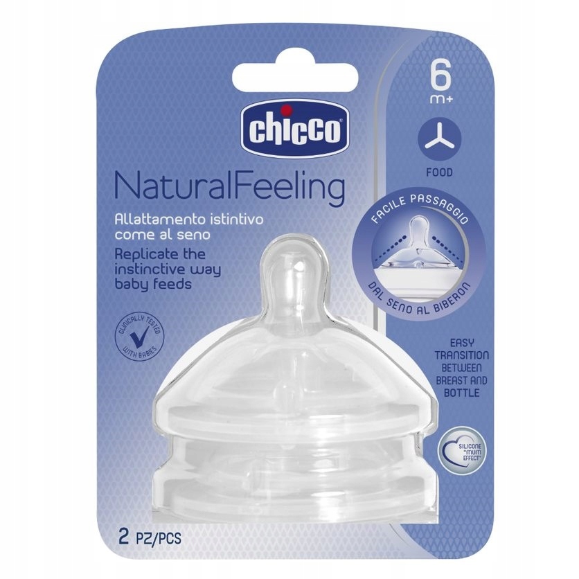 Chicco NaturalFeeling smoczek silikonowy na but P1